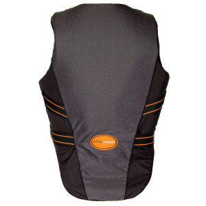 De bodyprotector voor paardrijden van Airowear Outlyne Teen Black Back