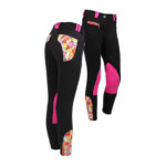 Rijbroek Junior Flower Power Zwart qhp-8054-zw