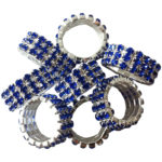 Manenring Elastiek Crystal Navy