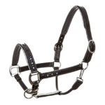 Halster Leer Lavarre Navy-Metal
