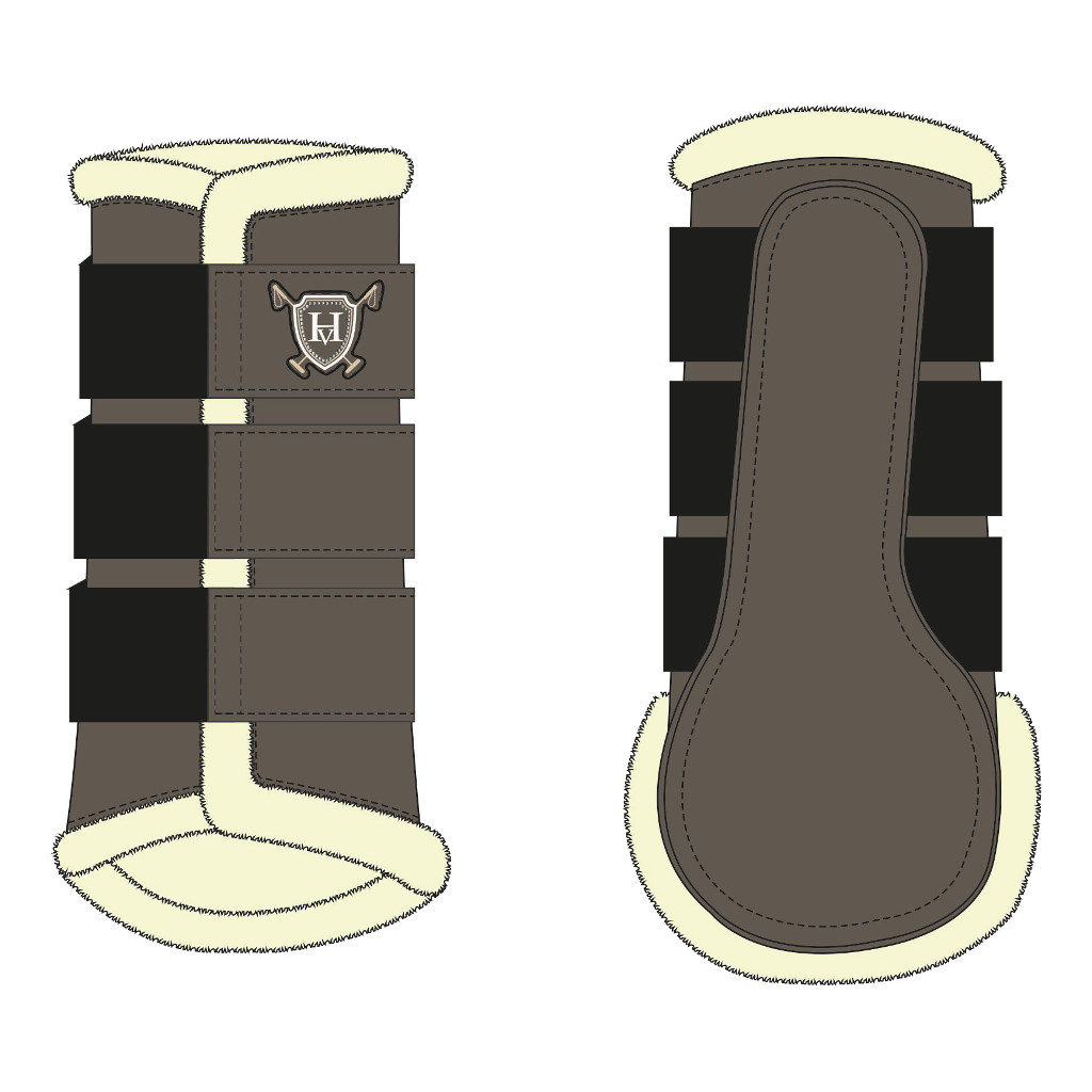 hv polo peesbeschermers tendon_boots_ladysmith_teak_cob_size_1