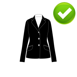 Wedstrijdjasje dressuur toegestaan
